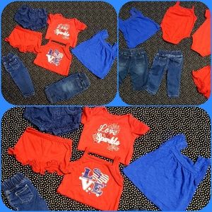Red & Blue 0-3 months Baby  Girl Bundle